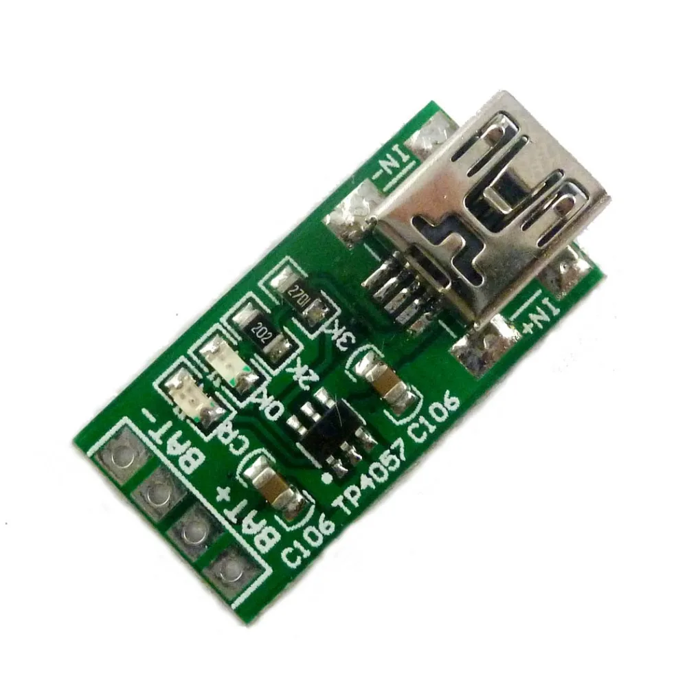 2x Mini USB Li модуль зарядного устройства литиевой батареи TP4057 DC 5 В до 4,2 в понижающая плата для мобильного телефона diy 18650 солнечное зарядное устройство