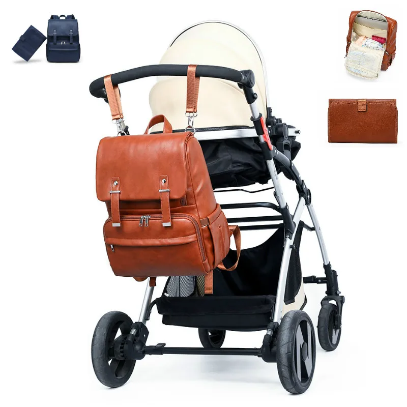 Новинка 2020 мужская сумка для подгузников из искусственной кожи дорожный рюкзак