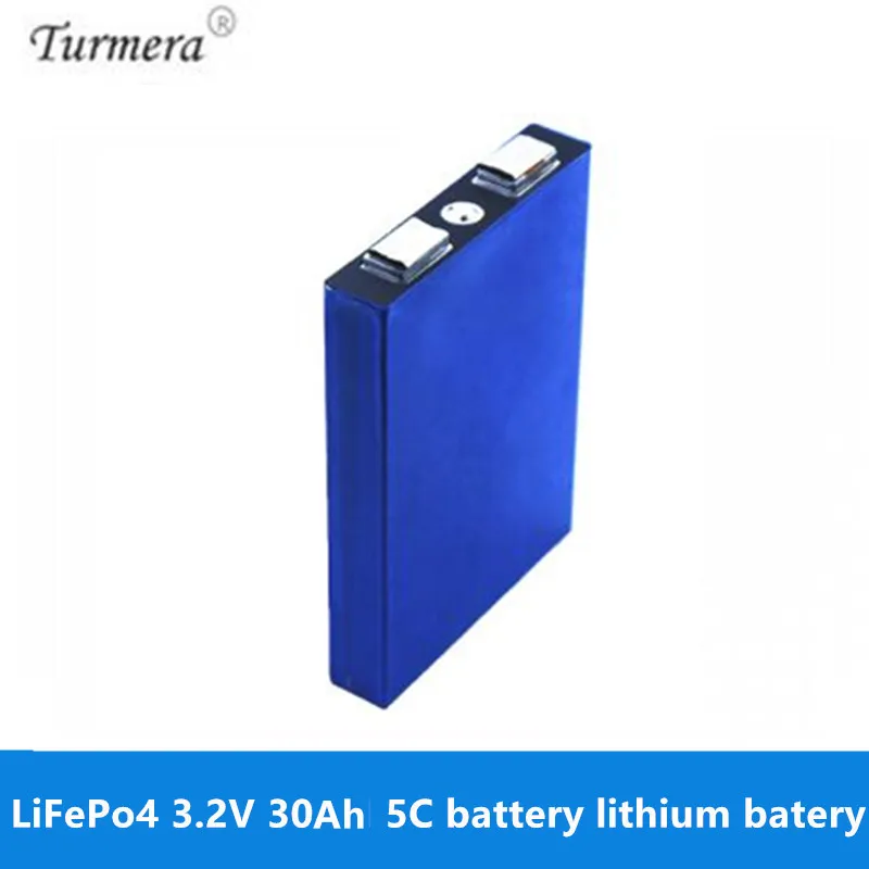 Turmera Новинка LiFePo4 3 2 в 30 Ач 5C литиевая батарея для diy 12 В lifepo4 e-bikefor мотоцикла