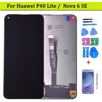 original 6 4 display for huawei p40 lite lcd display screen digitizer assembly with frame for huawei nova 6 se lcd