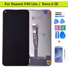 Оригинальный дисплей 6,4 ''для Huawei P40 Lite, ЖК-дисплей, экран с дигитайзером в сборе с рамкой для Huawei Nova 6 SE, ЖК-дисплей