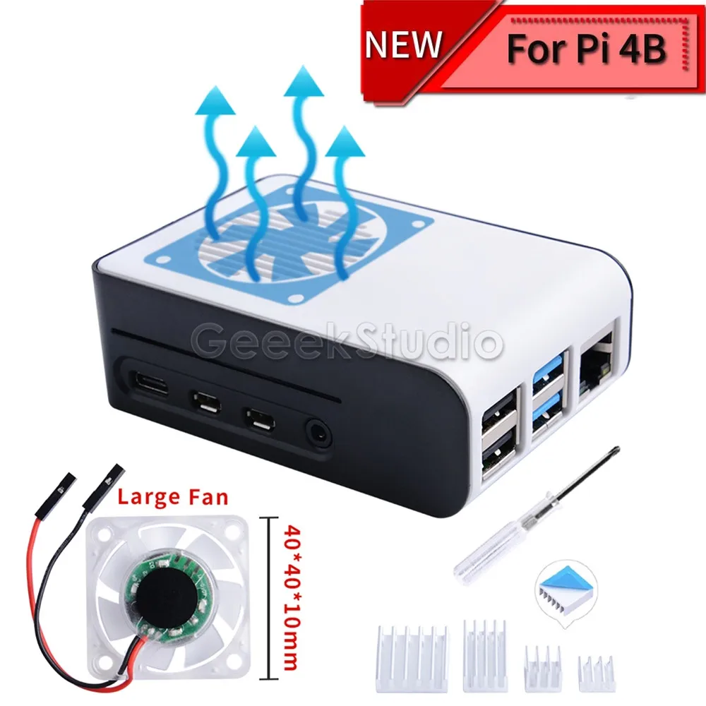 Чехол с пряжкой из АБС пластика Крышка корпуса для Raspberry Pi 4 Model B бликовым