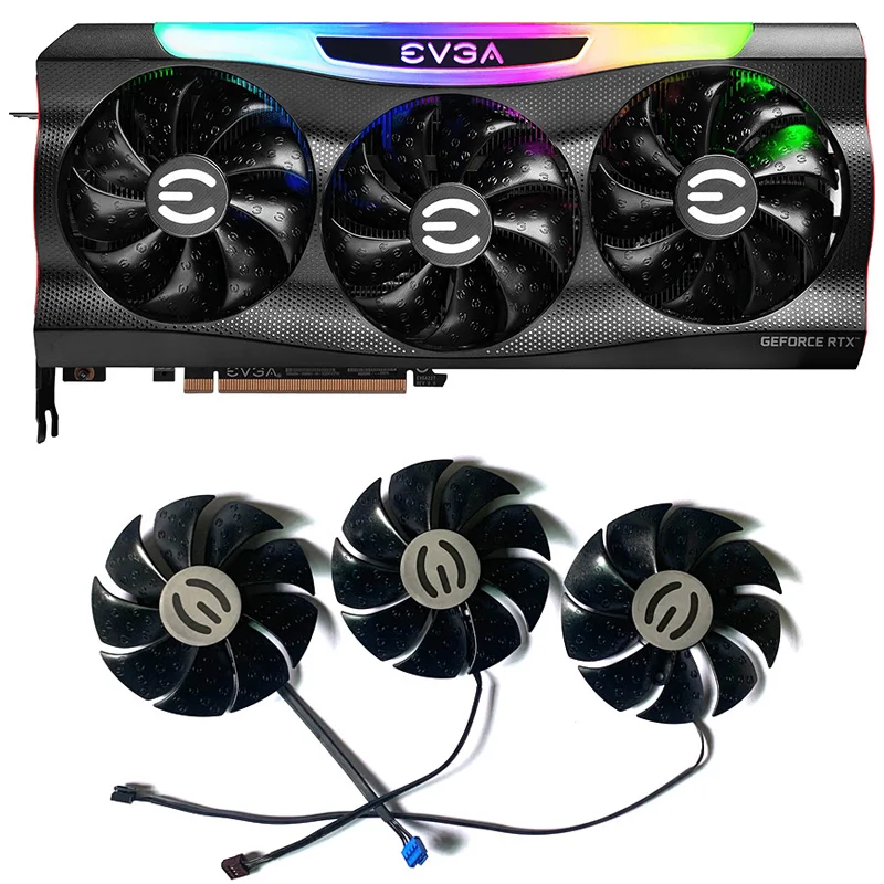 

3pcs 4pin PLD09220S12H DC 12V 0.55A RTX 3070 GPU cooler for EVGA RTX 3070 3080 TI 3090 FTW3 Super Gaming GPU cooler