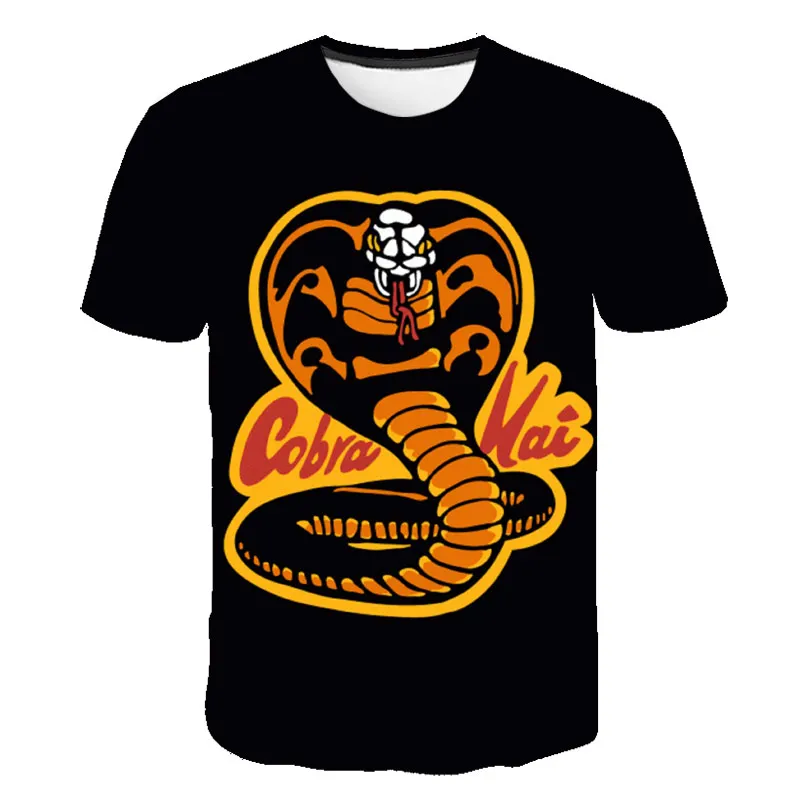 

NEW Cobra Kai 3D tees T-Shirt Boys 3D Fashion Cobra Short Sleeve Kids Casual Style T-Shirt Creative Streetwear Gift for boys