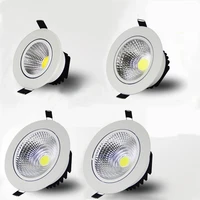 super bright recessed dimmable led downlights 5w 7w 9w 12w 15w 20w cob rotating ceiling spot lights ac85265v background lamps