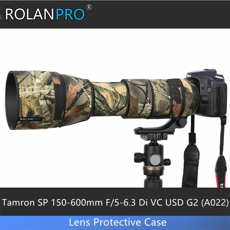 Чехол для объектива камуфляжной расцветки Tamron SP 150 600 мм G2 (A022)|lens coat|lens coat camouflagecamera
