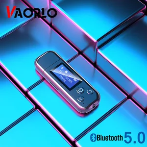 VAORLO ЖК-дисплей USB Bluetooth 5,0 аудио адаптер Встроенный аккумулятор 3,5 мм RCA USB TF стерео музыка для ПК ТВ автомобиля беспроводной ключ
