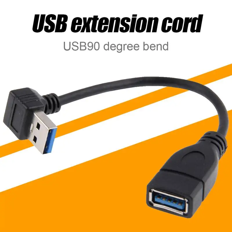 

USB 3.0 Extension Cable 20cm Right/Left /Up/Down Angle 90 Degree Data Charging Cable Male to Female Adapter Cord