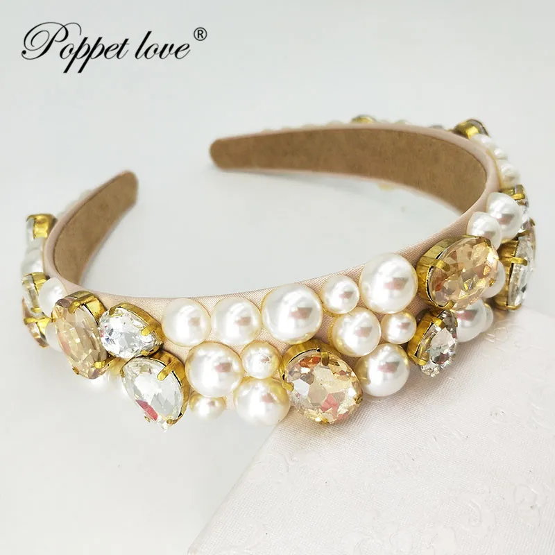 Невесты цветок волос лоза жемчуга свадебные гребни тиары Кристалл головной убор