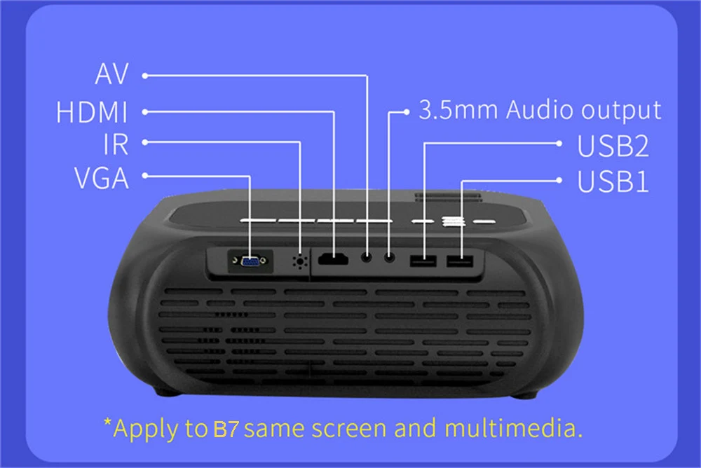 Светодиодный умный портативный мини проектор WZATCO B7 Android 9 0 Wi Fi HD I поддержка Full 1080p