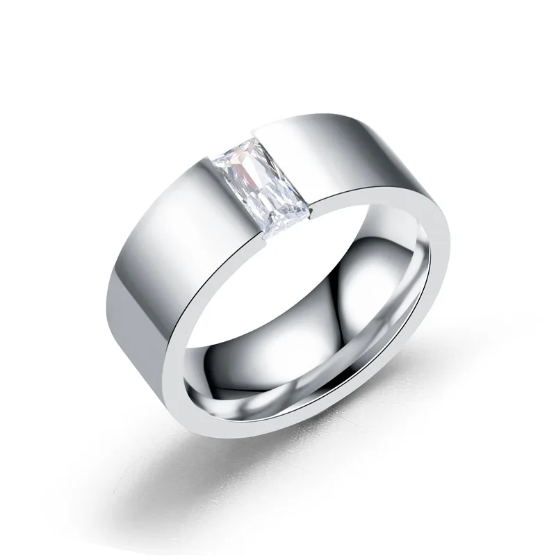 

Bxzyrt Luxury 8mm CZ Rings for Women Round Cubic Zircon Finger Ring Wedding Engagement Ring Female Jewelry