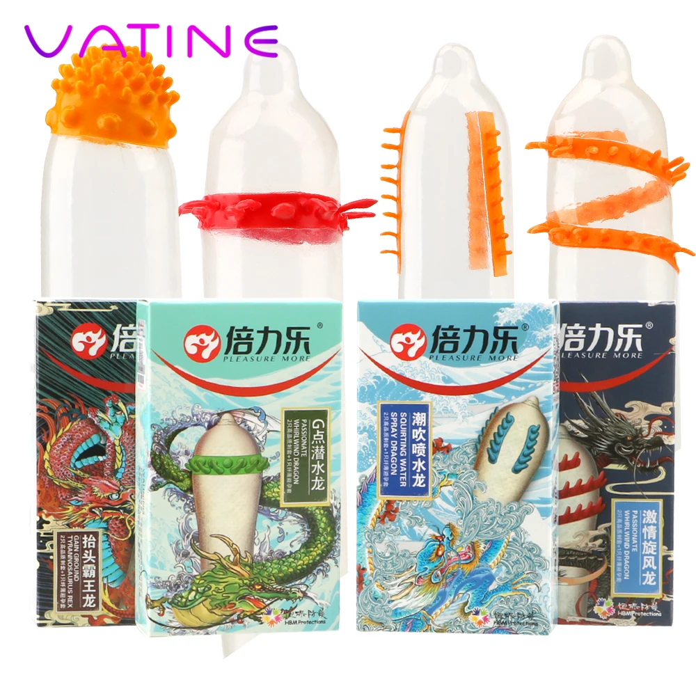 Ватин 3 шт./кор. эякуляция задержка тернистый презерватив секс игрушки для мужчин