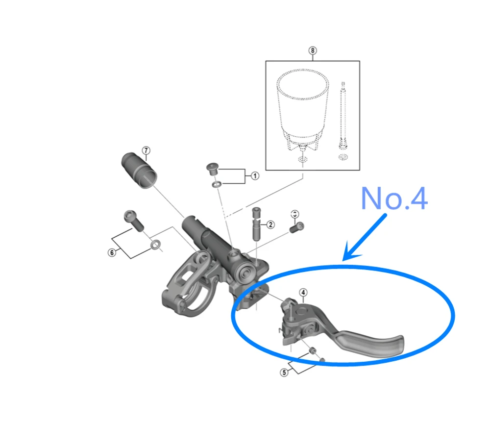 Shimano XTR BL-M9120 Bremshebel Mitglied Einheit Y1XK98010 – Detail 1