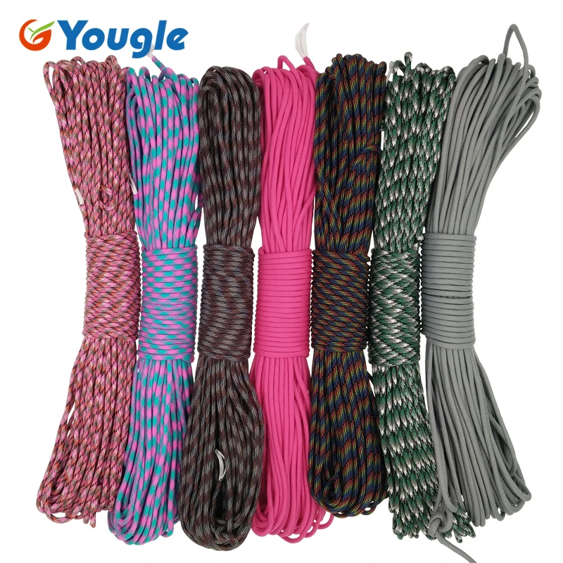 Нейлоновый Паракорд YOUGLE 60 66 7 нитей 550 фунтов парашютный шнур веревка Mil Spec Type III