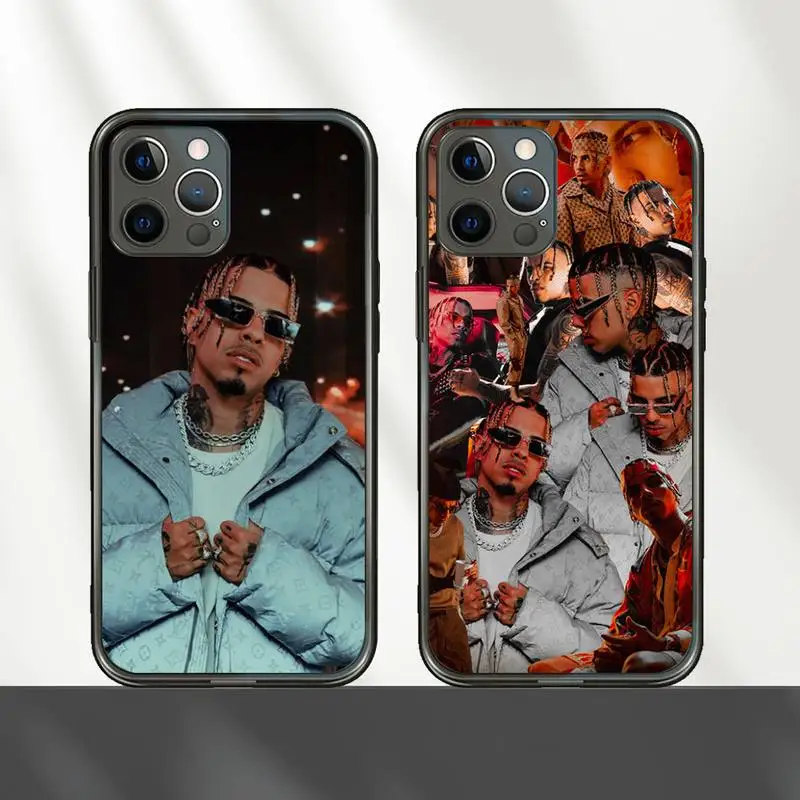 

Rauw Alejandro Rapper Phone Case Transparent for iPhone 7 8 11 12 se 2020 mini pro X XS XR MAX Plus