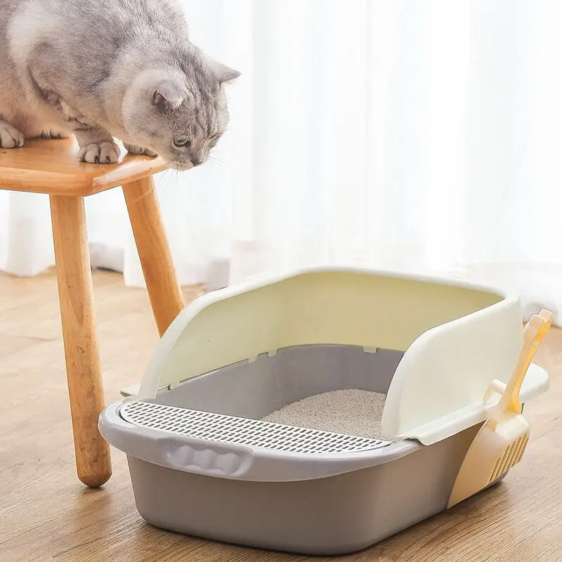 Большой наполнитель для кошачьего туалета полностью закрытый защита от брызг