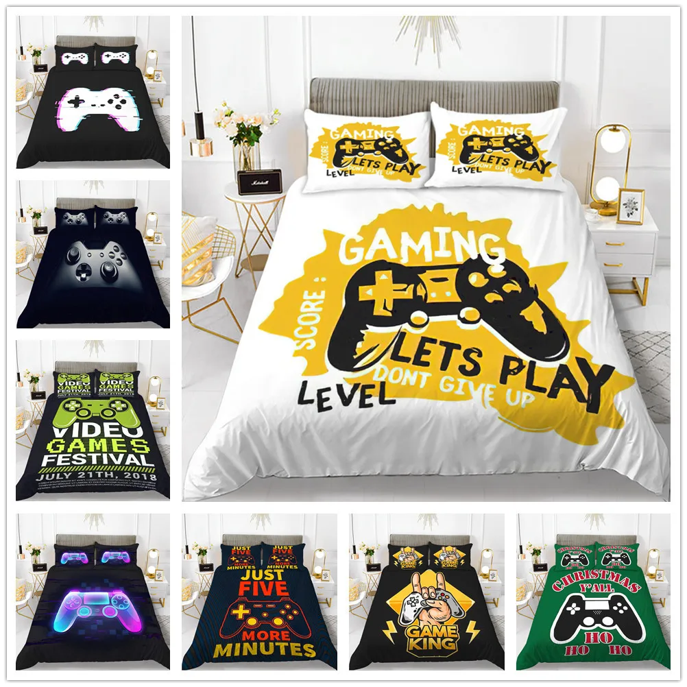 

Bedding Set 3D home textile bedding gamepad quilt cover 2/3 piece set bed sheet cover bedroom quilt cover