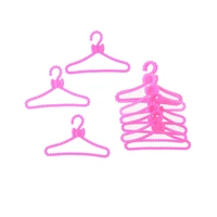 20 pcslot play house girls gift pink color hangers accessories for barbie doll clothes dress outfit skirt shoes pretend