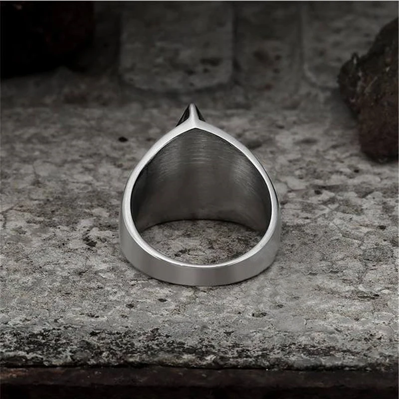 

Trendy Fashion Popular Religious Triangle Eye-shaped Masonic Men's Ring Retro Punk Gothic Hip Hop Rock Party Jewelry