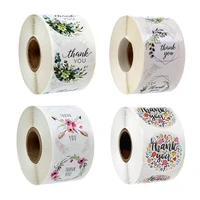 500pcs labels roll flower thank you stickers scrapbooking for gift decoration stationery sticker seal label handmade sticker
