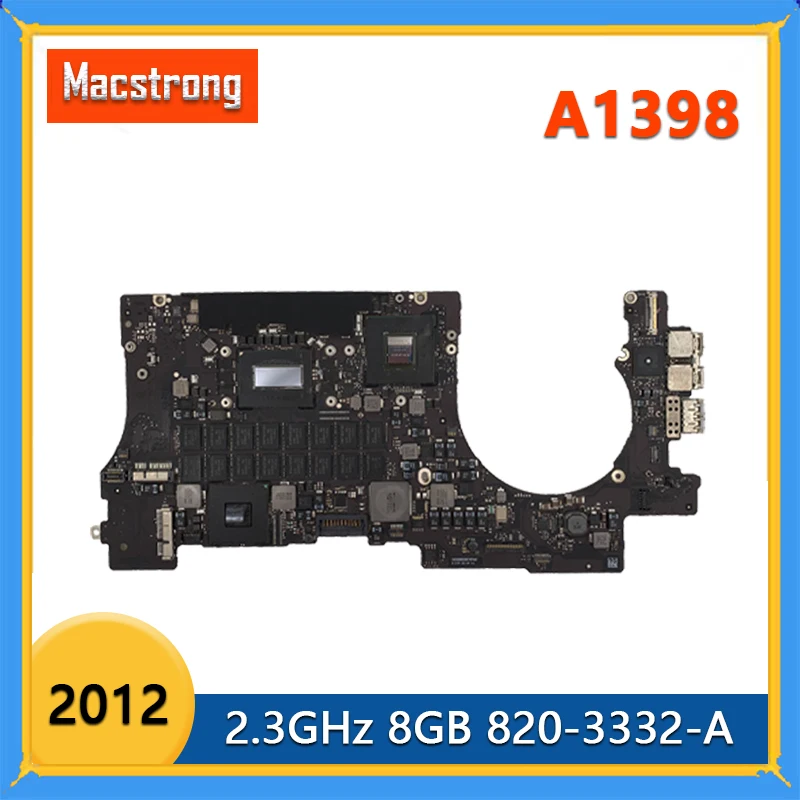 Оригинальная материнская плата A1398 2 3 ГГц 8 ГБ для MacBook Pro логическая 820-3332-A 2012 года