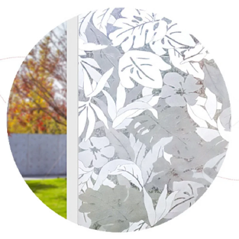 100 см Длина статического цепляться виниловый стикер на окно тропические растения