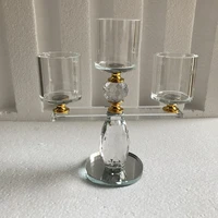 european style modern crystal candle holder three decorative candle holders wedding supplies candle holders buddhist