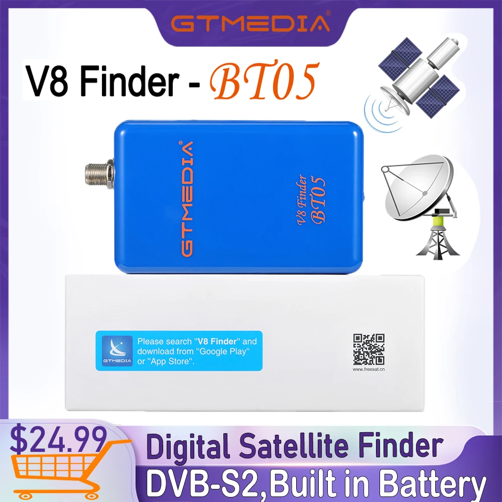 

Отправка из Испании GTMEDIA V8 Finder BT05 BT03 Satfinder DVB S2 спутниковый искатель для Android IOS Цифровой Bluetooth HD Satfinder