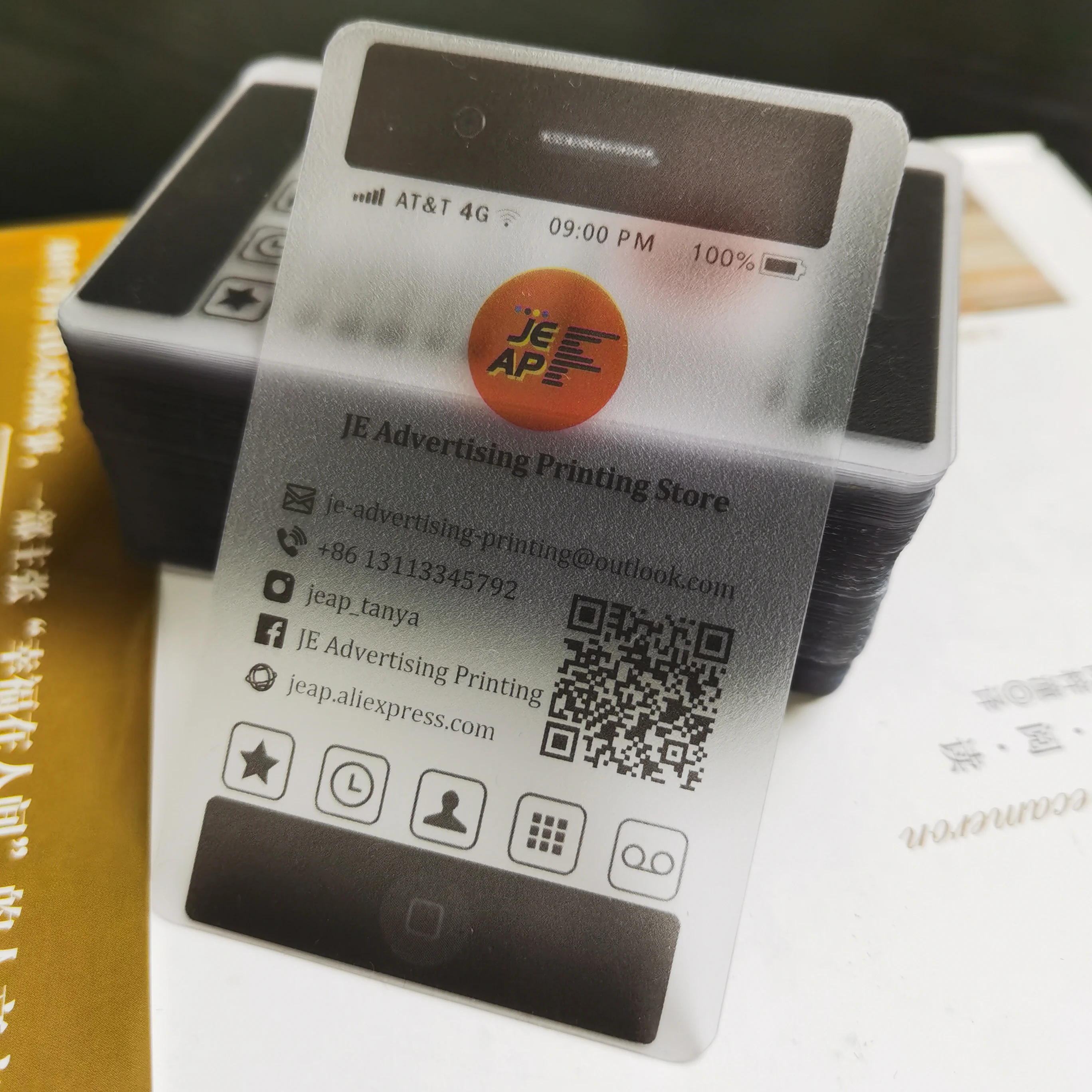 100 шт. INS четкая печать ПВХ визитная карточка прозрачные пластиковые