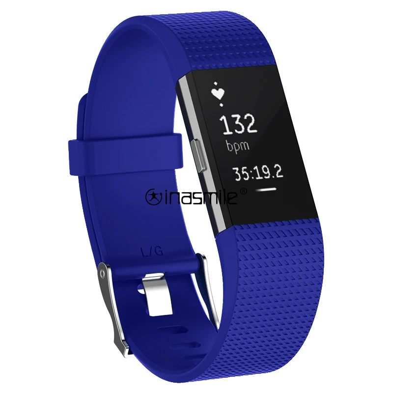 Потрясающий цветной ремешок для браслета FitBit Charge 2 браслет для Charge 2 ремешок для Charge 2 correa браслет - Цвет: Sapphire blue