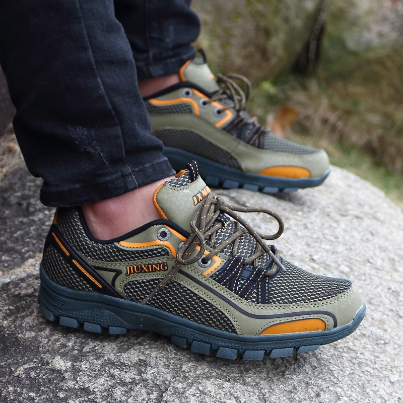 HUMTTO мужские треккинговые ботинки Нескользящие дышащие кроссовки обувь для