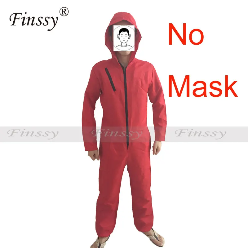 Without Mask Деньги Heist The House of Papel маскарадный костюм для мужчин и женщин для взрослых дали карнавальный костюм на Хэллоуин костюм - Цвет: Without Mask