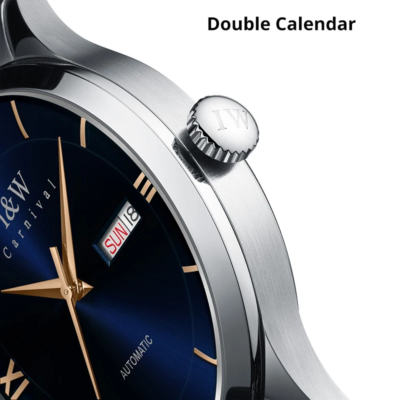 Новинка 2020 модные механические часы мужские роскошные Брендовые Часы CARNIVAL MIYOTA