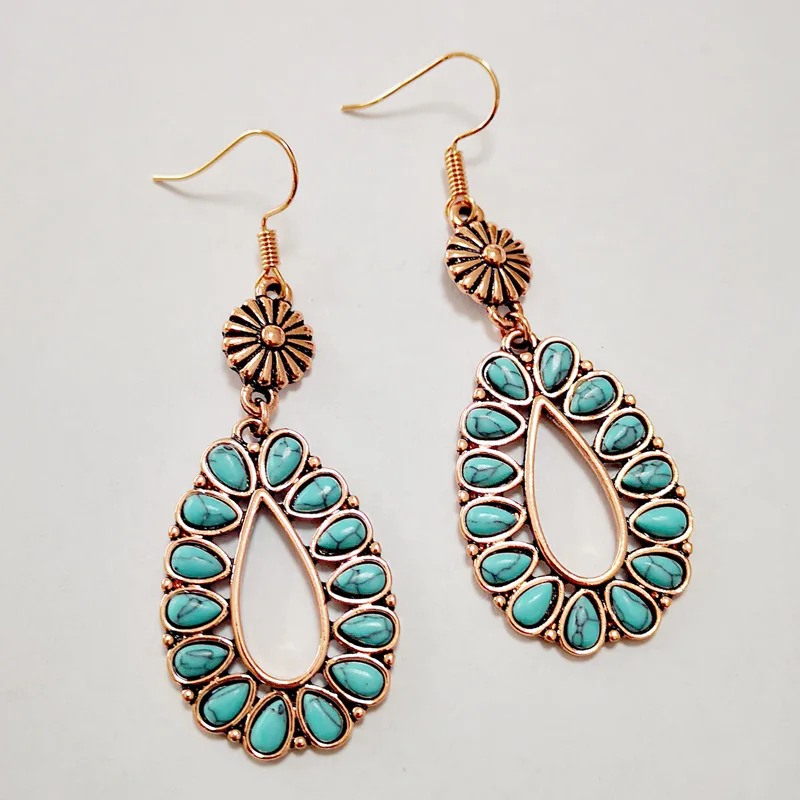 Этнические богемные длинные висячие серьги в виде капель воды для женщин