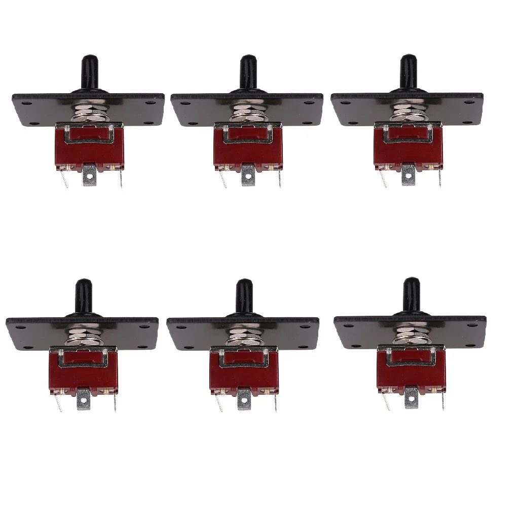 

MagiDeal 6pcs Marine Boat 15A 12V 3 Terminal Momentary Toggle Switch Off-On