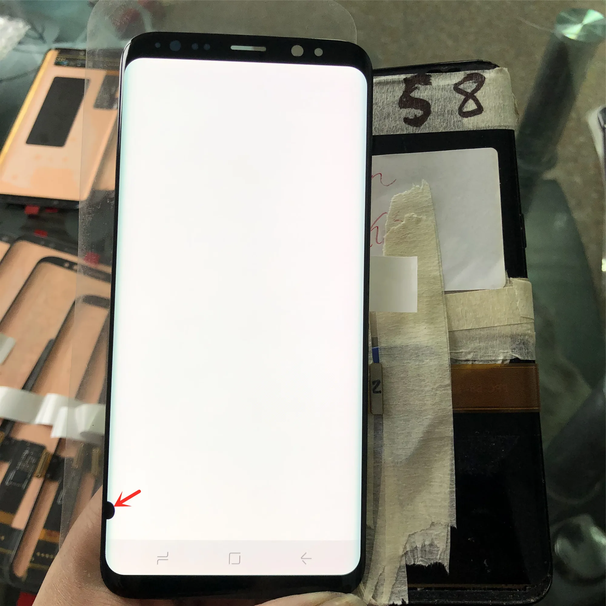 5.8'' SUPER AMOLED LCD with Frame for SAMSUNG GALAXY S8 Display G950 G950F Touch Screen Digitizer Replacement With dead pixels |