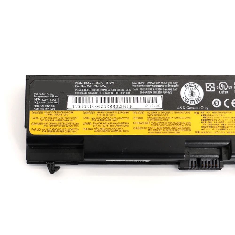 Новая батарея для ноутбука T430 45N1005 10 8 В 57Wh 5200 мАч Lenovo ThinkPad T430I T530 T530I W530 SL430 SL530 L430 L530