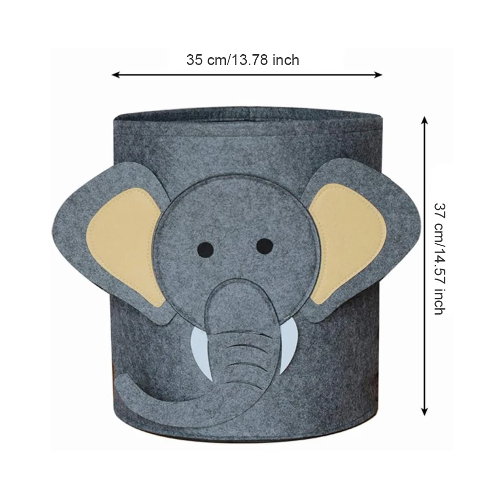

Nursery Storage Bin Cute Felt Basket Toy Organizer Large Foldable Hamper Box Home For Closet Laundry Basket For Kids Toy Storage