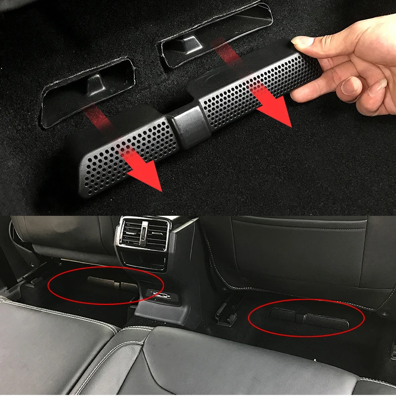 

2Pcs/Set Car Air Vent Cover For SEAT 2016 2017 2018 Under Seat Air Conditioner Duct Outlet Covers High Quality