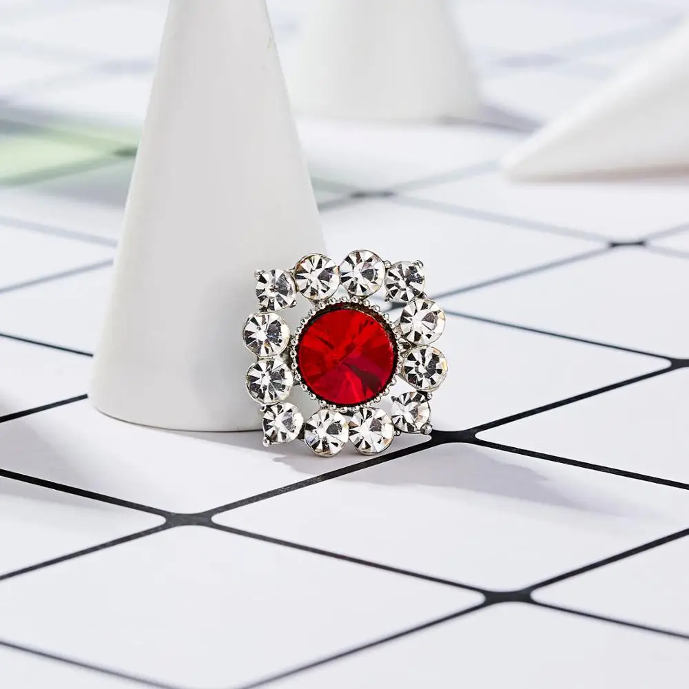 Стразы броши серебряного цвета в форме цветка для женщин и мужчин свадебный