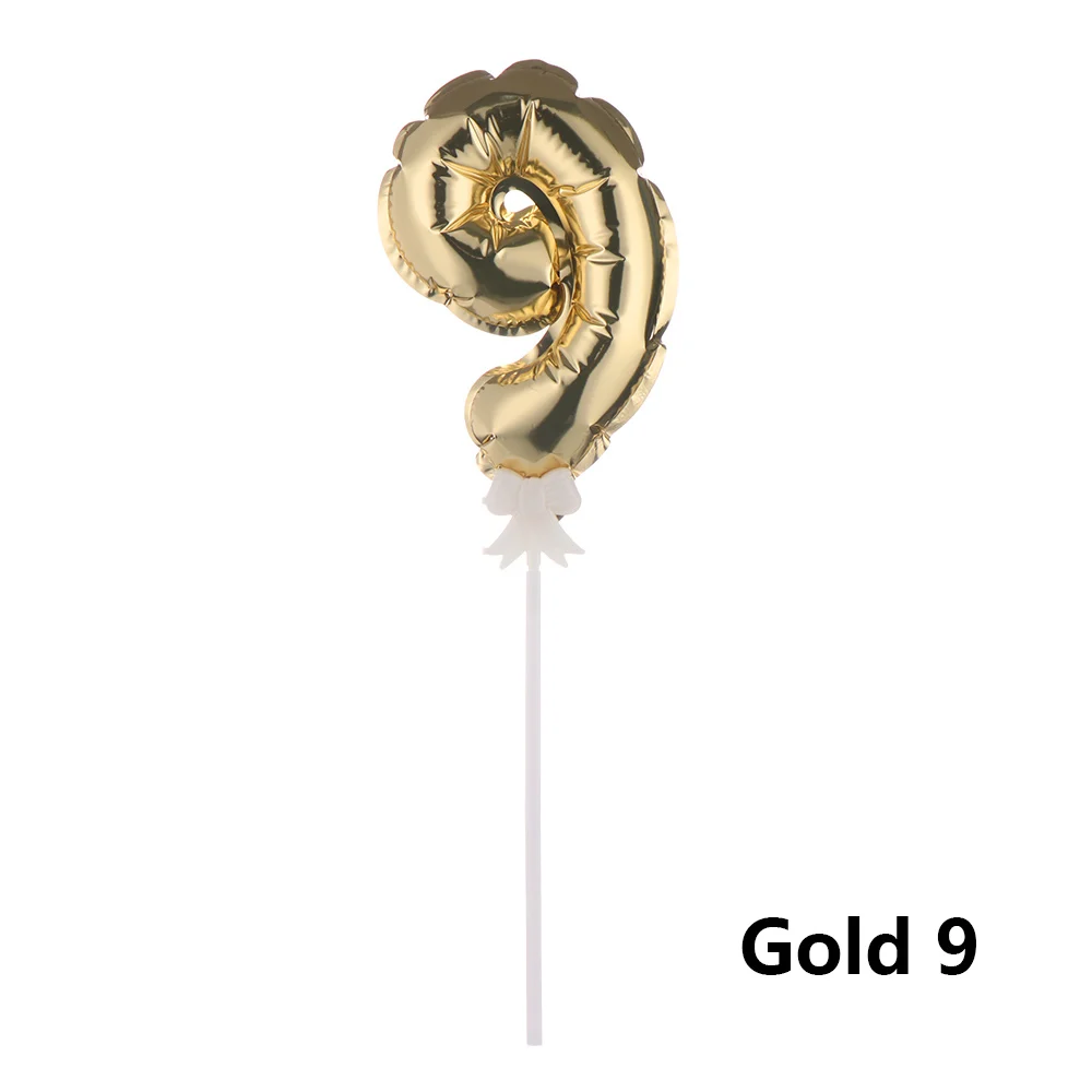 gold 9 1pc 1/3 шт цветные акриловые из метала золотого цвета номер торт Топпер Baby Shower Детские сувениры на день рождение подарки инструменты для украшения праздника вечерние поставки - Цвет: gold 9 1pc
