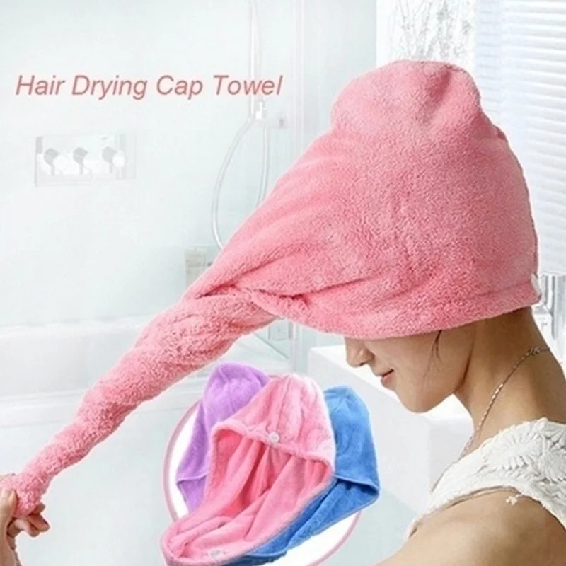 

1 Pc Double-Sided Superfine Dry Hair Bath Towel Microfiber Quick Drying Turban Super Absorbent Women Hair Cap Wrap Hair Towel