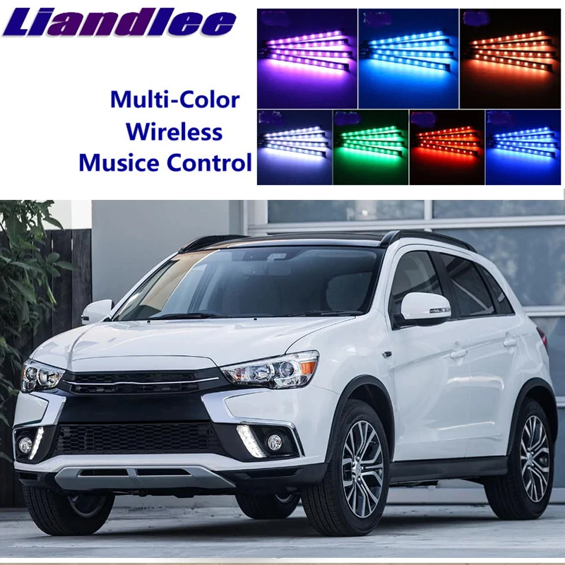 

LiandLee Car Glow Interior Floor Decorative Seats Accent Ambient Neon light For Mitsubishi ASX