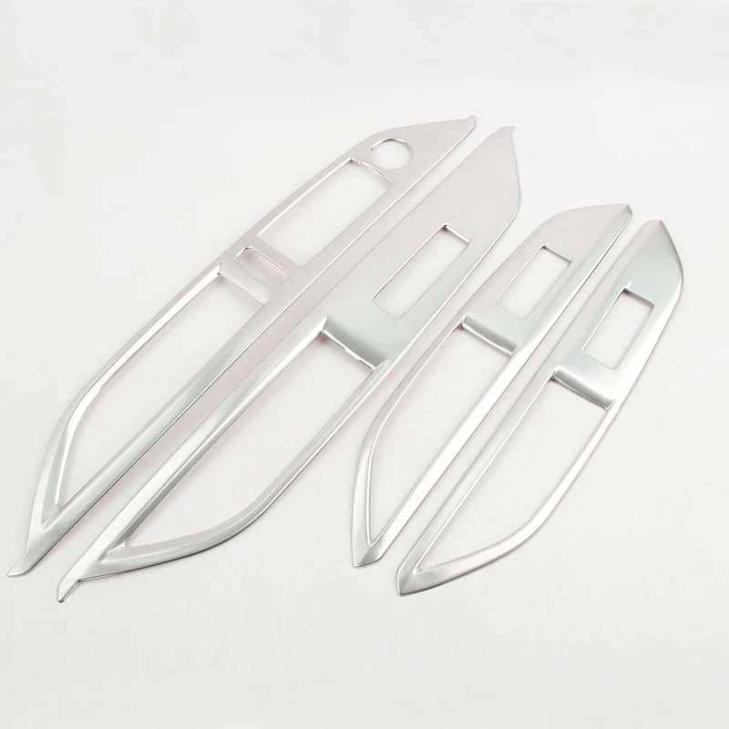 Аксессуары для Peugeot 3008 GT 2017-2021 нержавеющая серебристая крышка переключателя окна