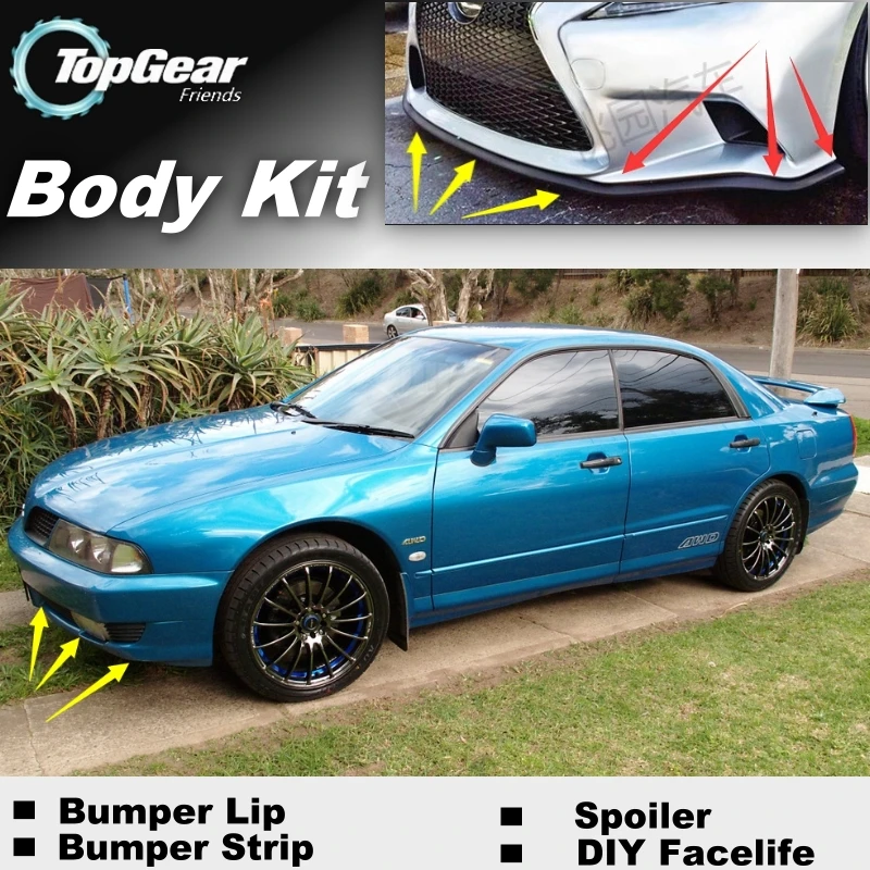

Bumper Lip Deflector Lips For Mitsubishi Magna 1996~2005 Front Spoiler Skirt For TopGear Fans Car Tuning / Body Kit Wing / Strip