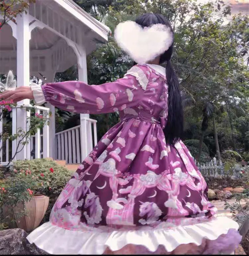 

Lolita Dress Tea Party unicorn Japanese vestido Girl op Lace gothic lolita cosplay Lace dress Princess Missy Costume dress