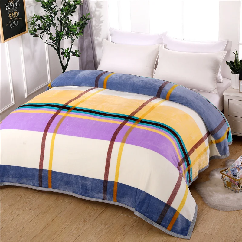 Landscape jacquard thickening warm super soft flannel gold velvet sofa bed cover blanket 200x230cmbedding children adult | Дом и сад
