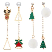 diy cute women earrings for lady girl bull head christmas tree bell pendant korean earrings sweet jewelry gift dropshipping 2021