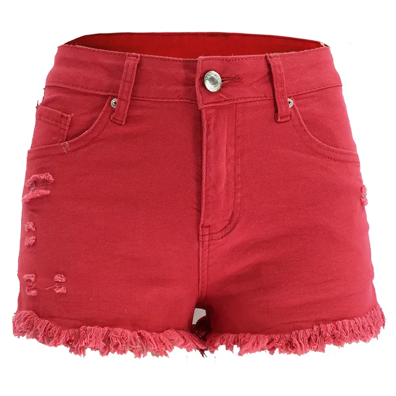 

Spring Summer New Style Shorts Jeans Ripped Tassels Denim Shorts Irregular Women'S Clothing Women'S Denim Shorts