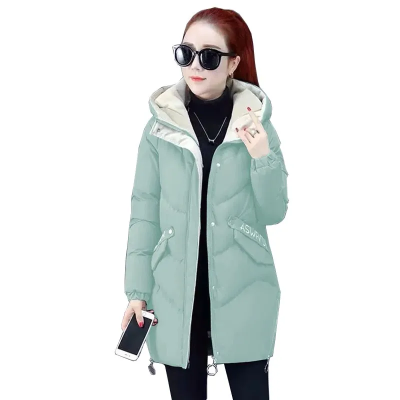 

New Women Winter Jacket Hooded Warm Coat Fashion Cotton Padded Jacket Female Long Parka Women Wadded Jaqueta Feminina Outwear